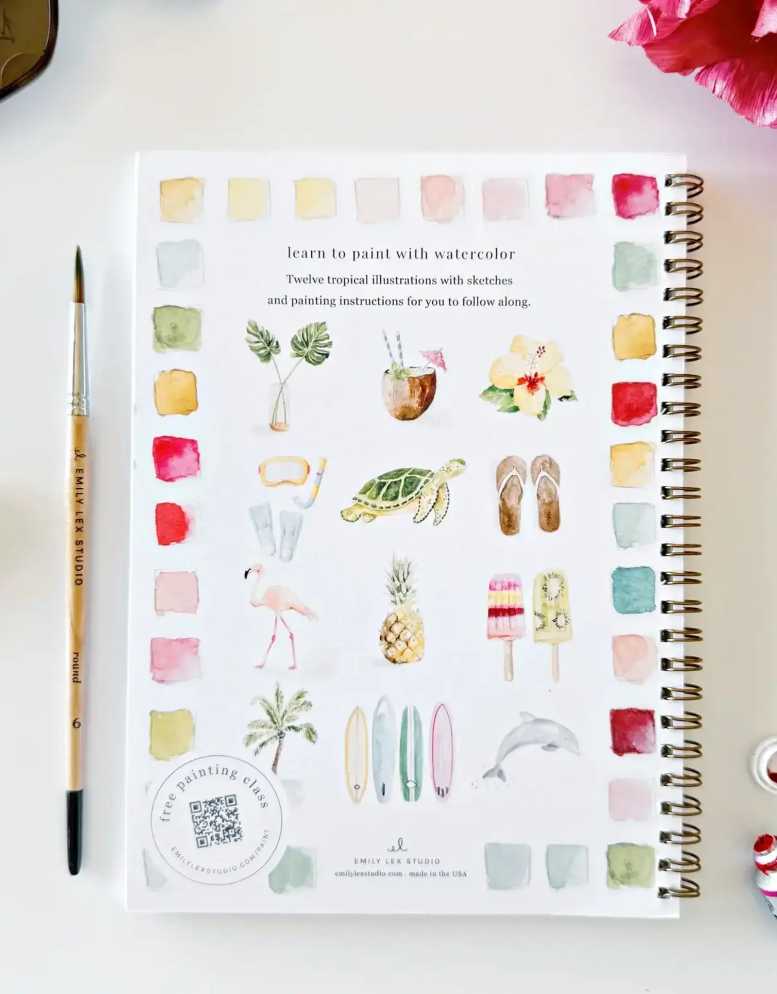 Emily Lex Studio Tropical Water Color Workbook