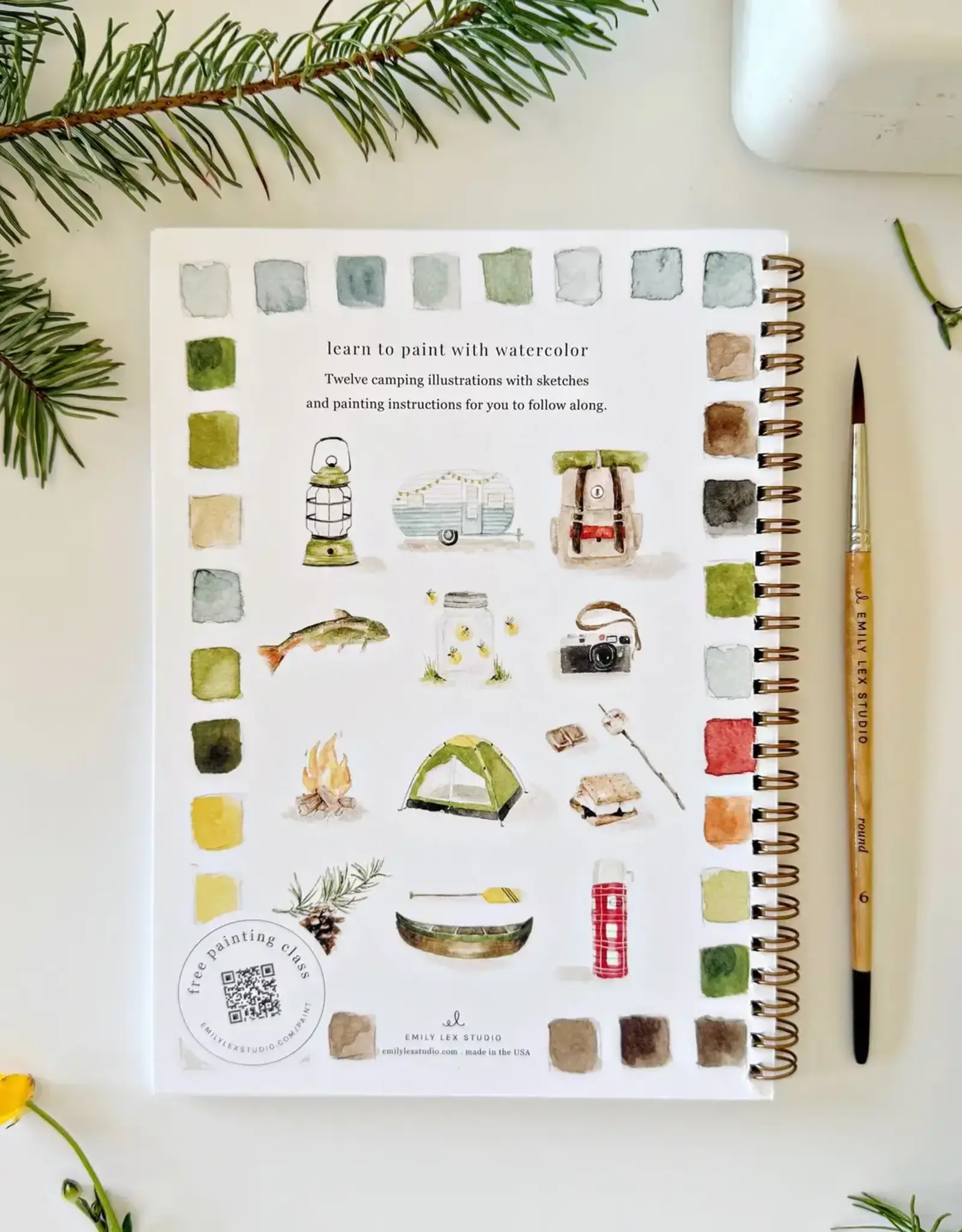 Emily Lax Studio Camping Watercolor Workbook