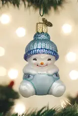 Old World Christmas Snow Baby Boy Ornament