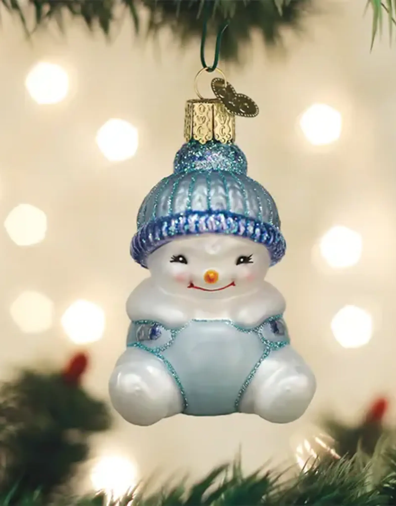 Old World Christmas Snow Baby Boy Ornament