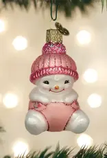 Old World Christmas Snow Baby Girl Ornament