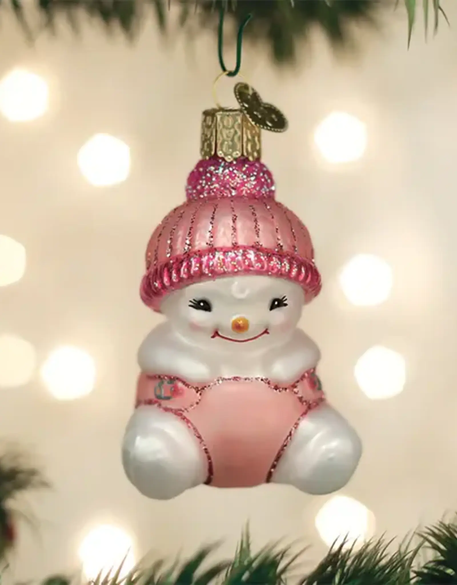 Old World Christmas Snow Baby Girl Ornament
