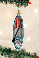 Old World Christmas Blue Stand Up  Paddle Board Ornament