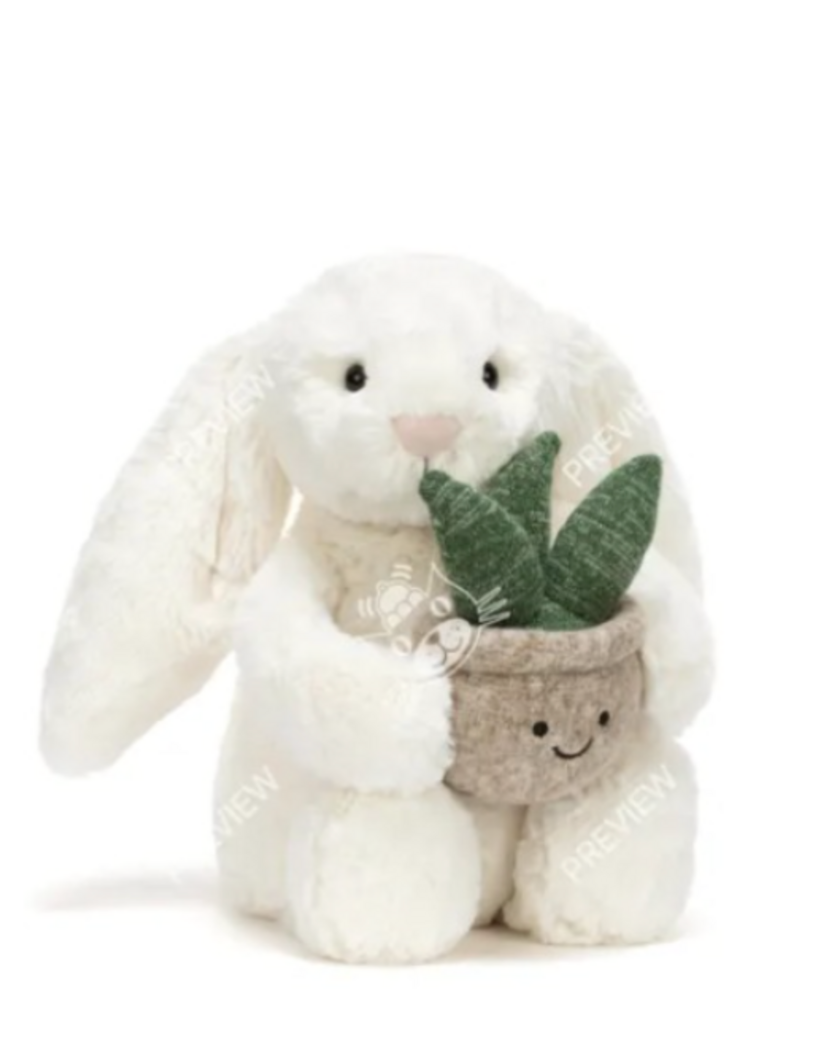 Jelly Cat Cream Bunny with Plant