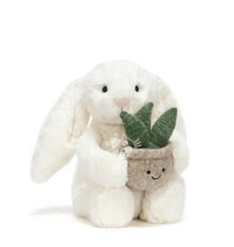 Jelly Cat Cream Bunny with Plant