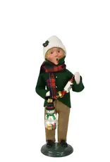 Byer's Choice Glass Ornament Boy