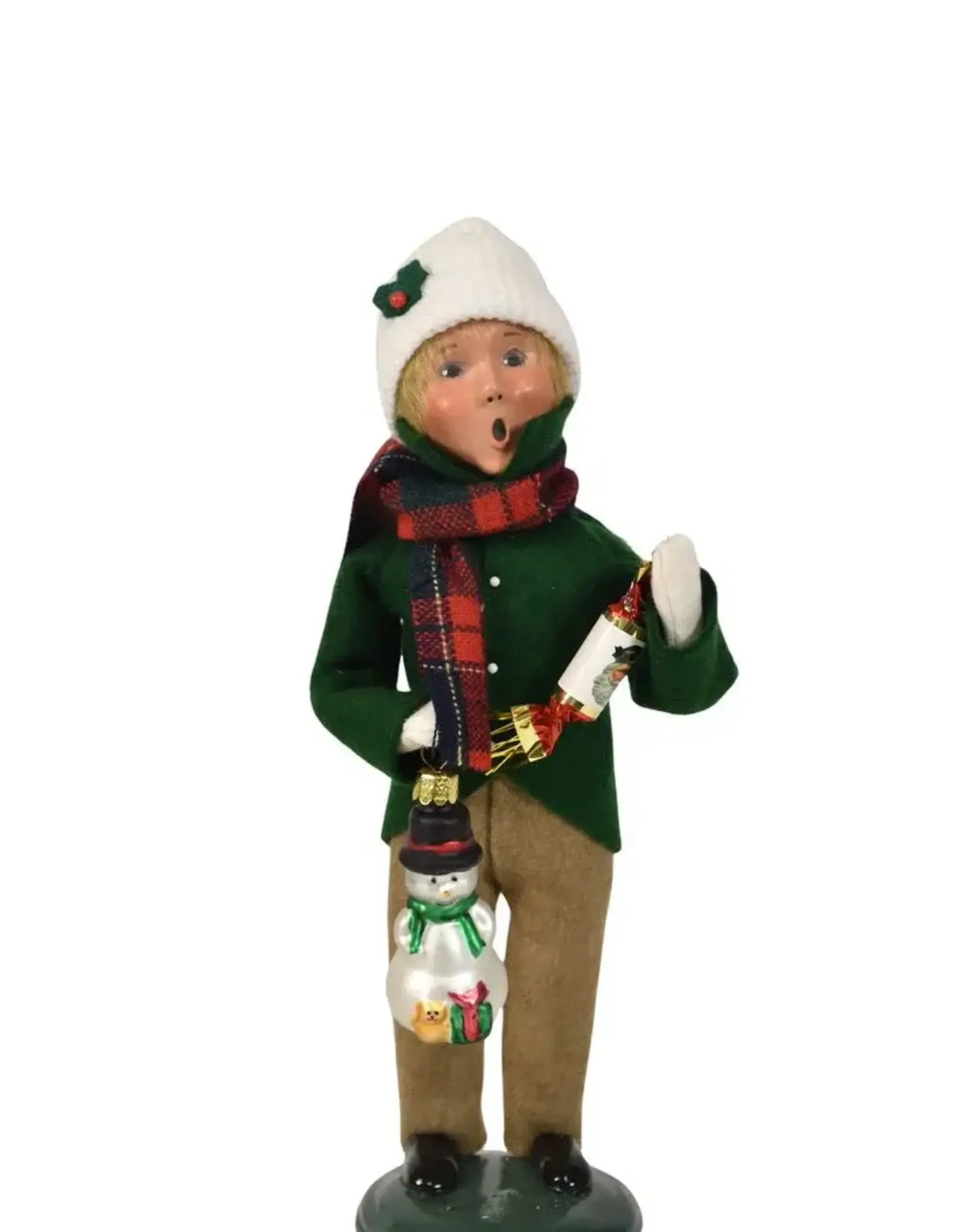 Byer's Choice Glass Ornament Boy