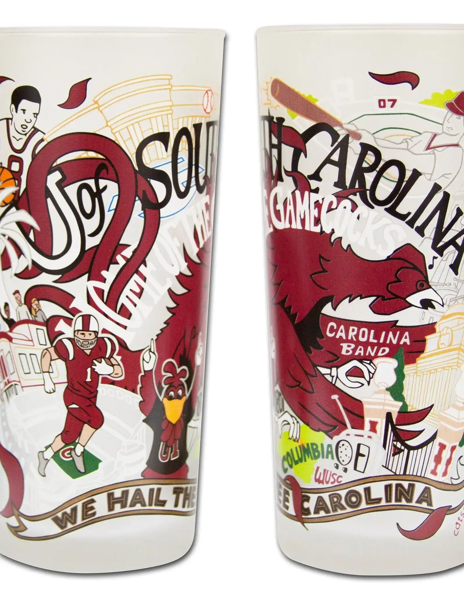 Catstudio South Carolina Univ of Drinking Glass Set of 2