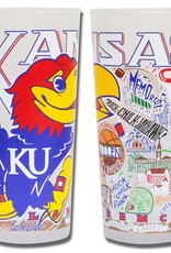 Catstudio Kansas Univ of Drinking Glass Set of 2