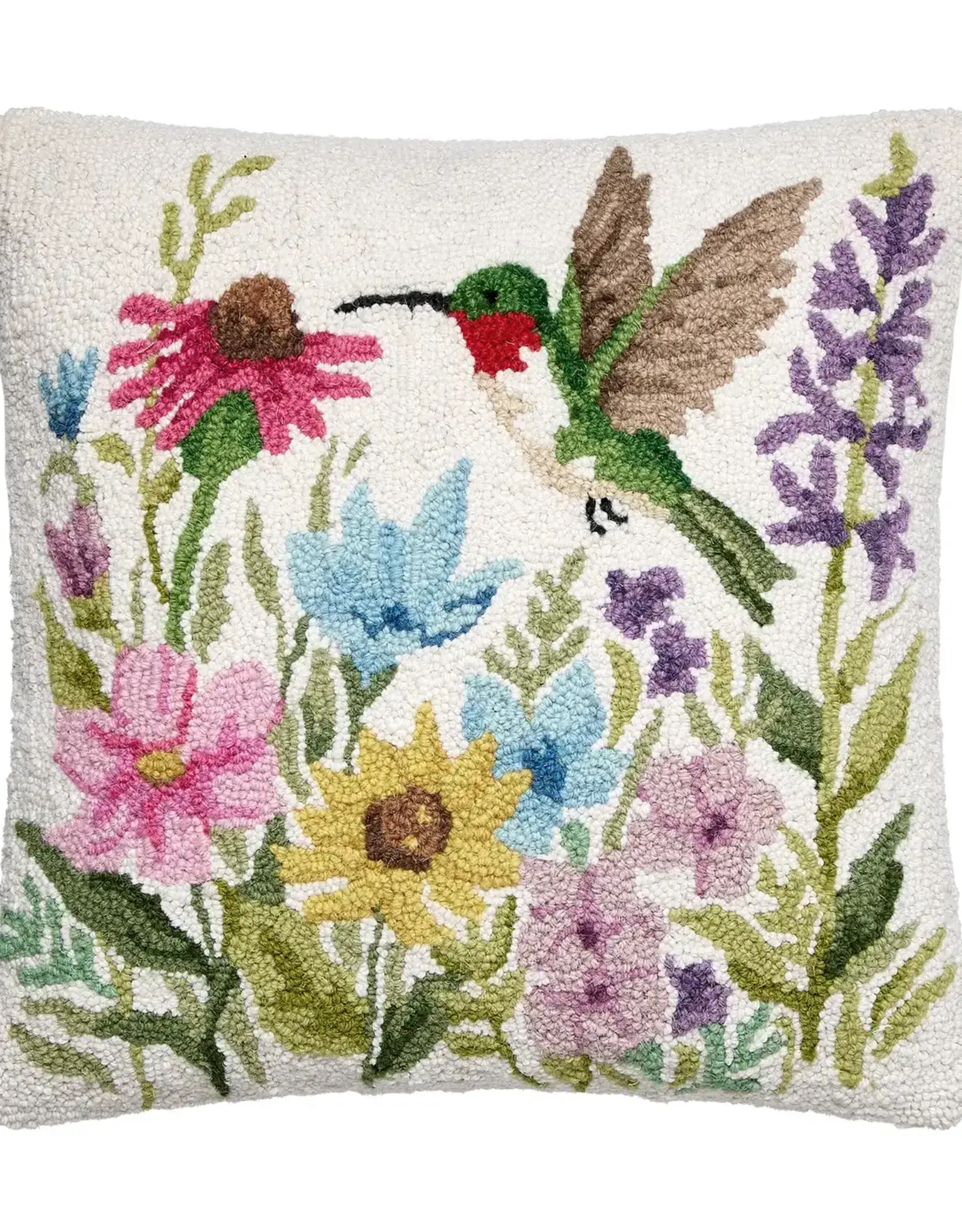Hummingbird Wildflower Pillow