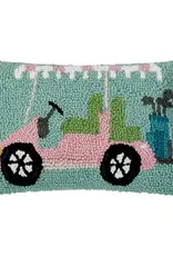 Pink Golf Cart Pillow