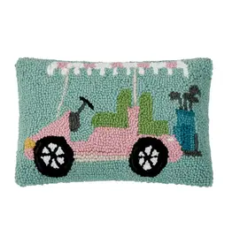 Pink Golf Cart Pillow
