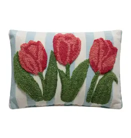 Stripe Tulips Pillow