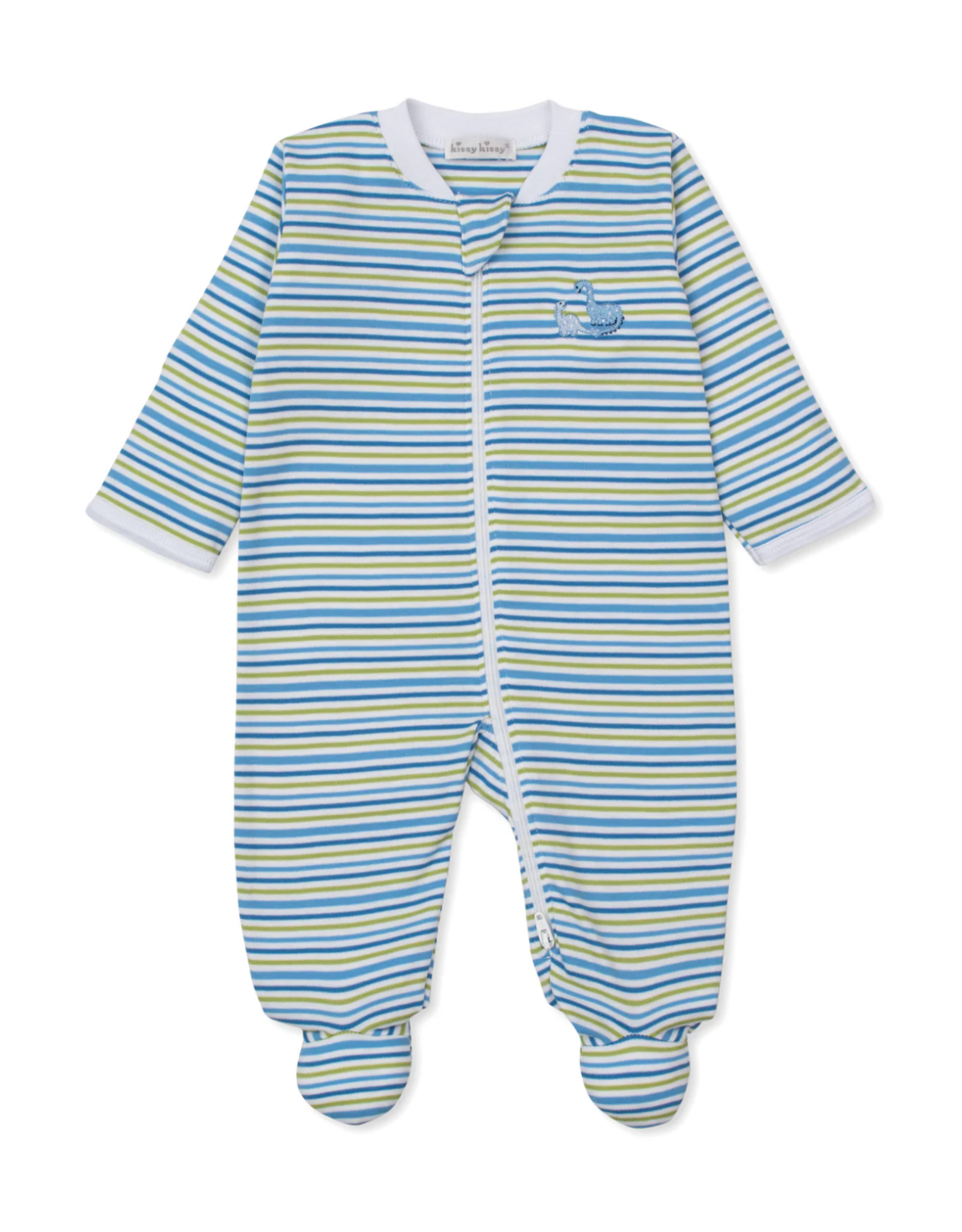 Kissy Kissy Dino Delight Stripe Footie