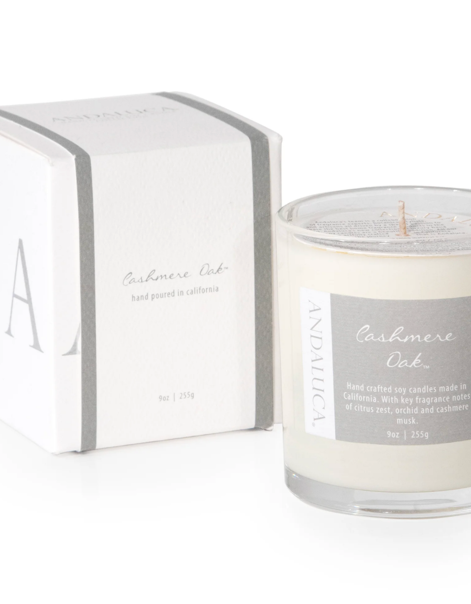 Andaluca Cashmere Oak Candle