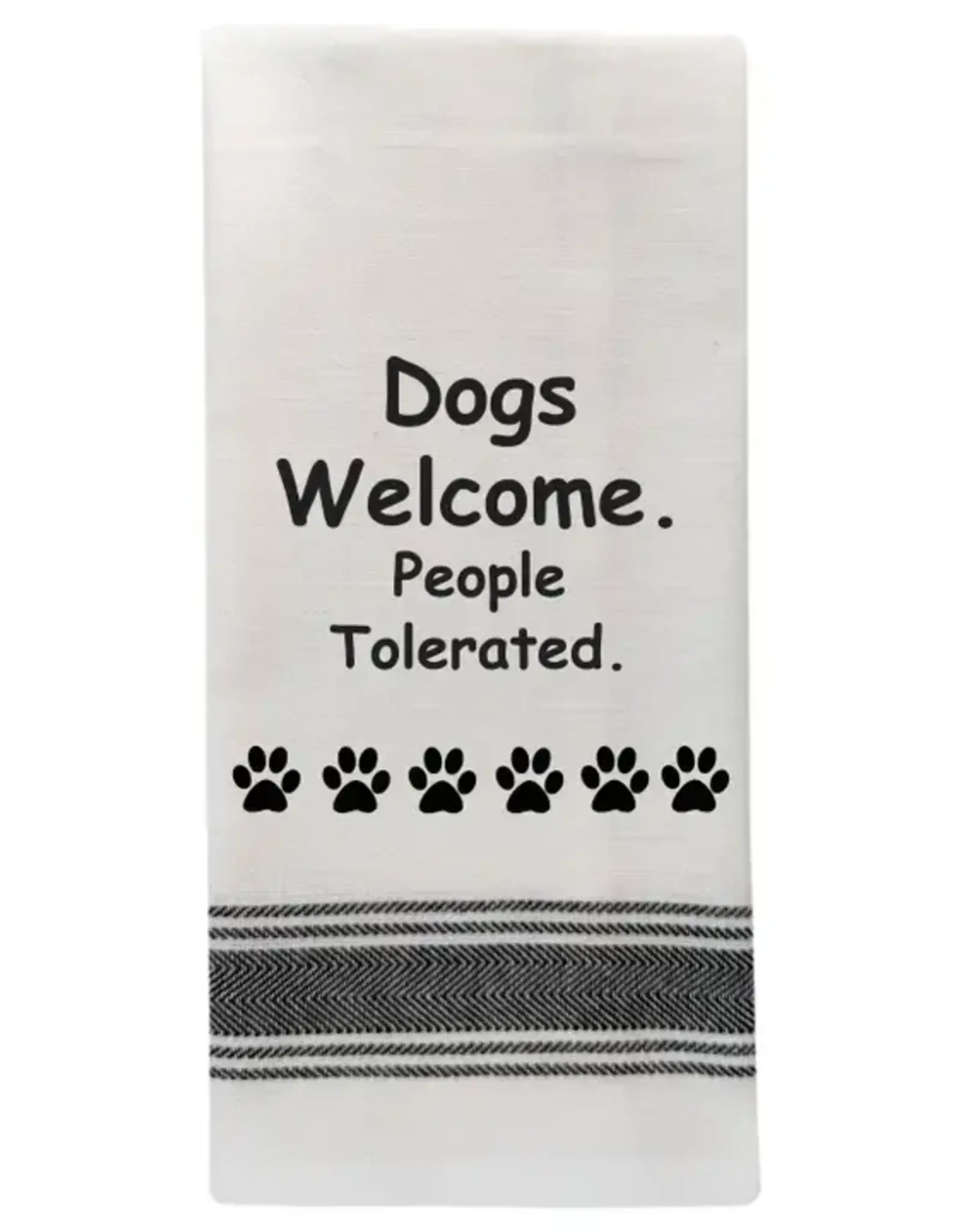 Wild Hare Designs Towel Dogs Welcome, People Tolerated