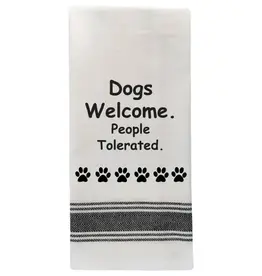 Wild Hare Designs Towel Dogs Welcome, People Tolerated