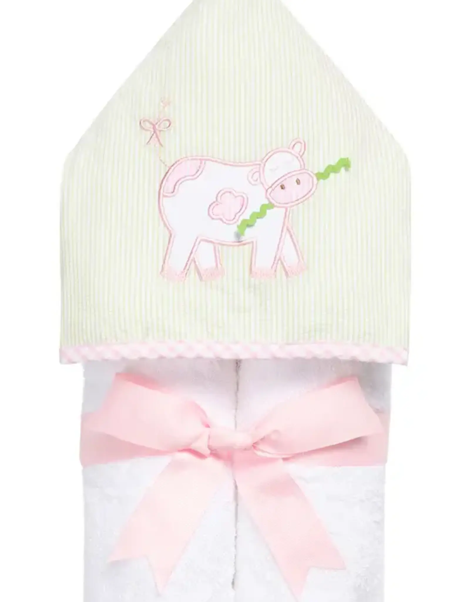 Three Marthas Everykid Towel Pink Cow