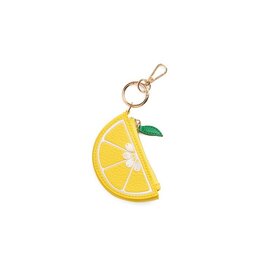 Lemon Zip Pouch Charm Key Ring