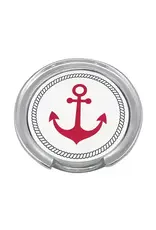 Mariposa Red Anchor & Nautical Knots Signature Coaster Set