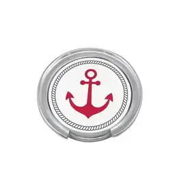 Mariposa Red Anchor & Nautical Knots Signature Coaster Set