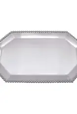 Mariposa Pearled Large Rectangular Octagonal Tray