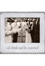 Mariposa Eat Drink & Be Married Beaded 5x7 Frame
