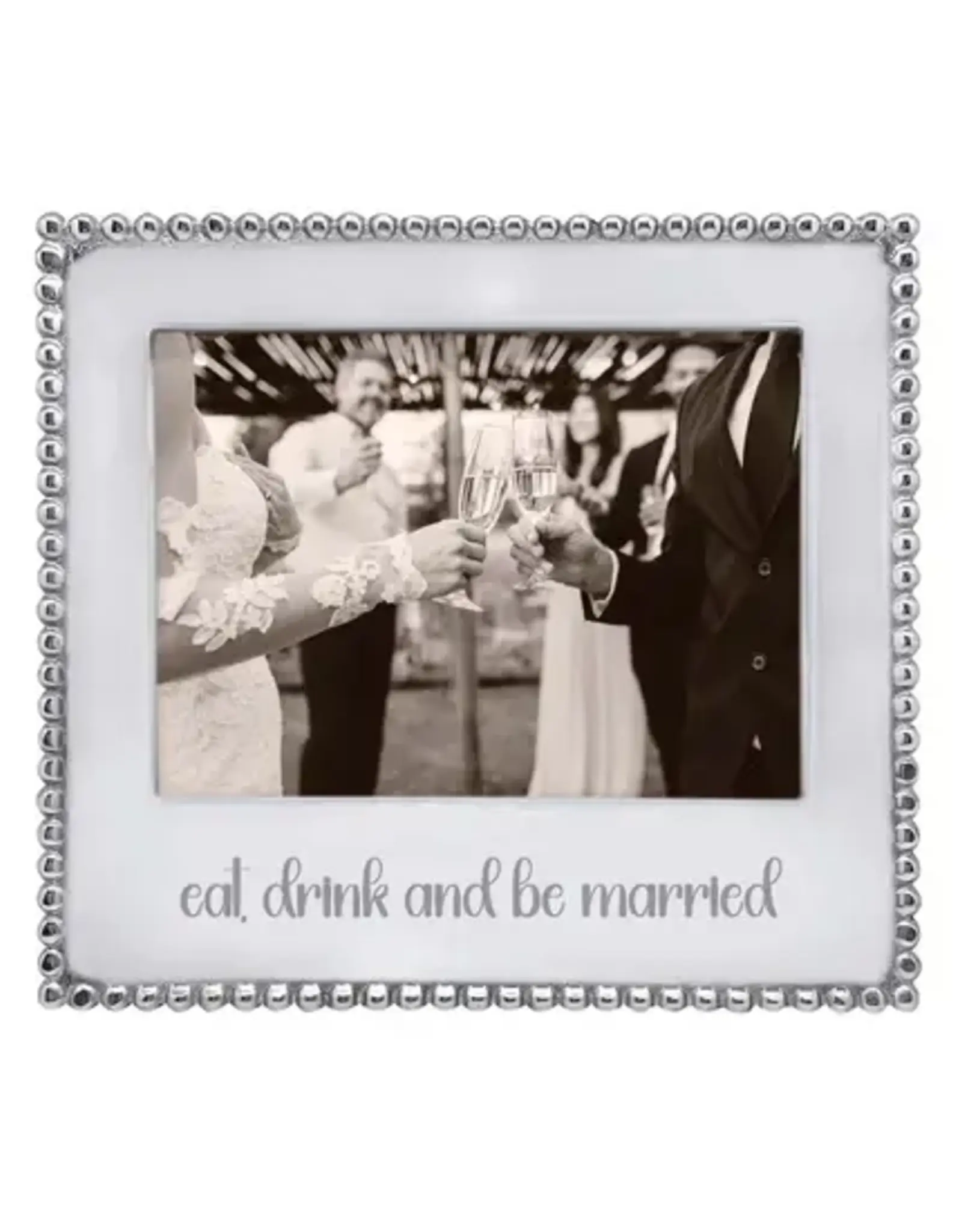 Mariposa Eat Drink & Be Married Beaded 5x7 Frame
