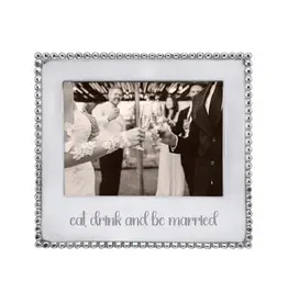 Mariposa Eat Drink & Be Married Beaded 5x7 Frame
