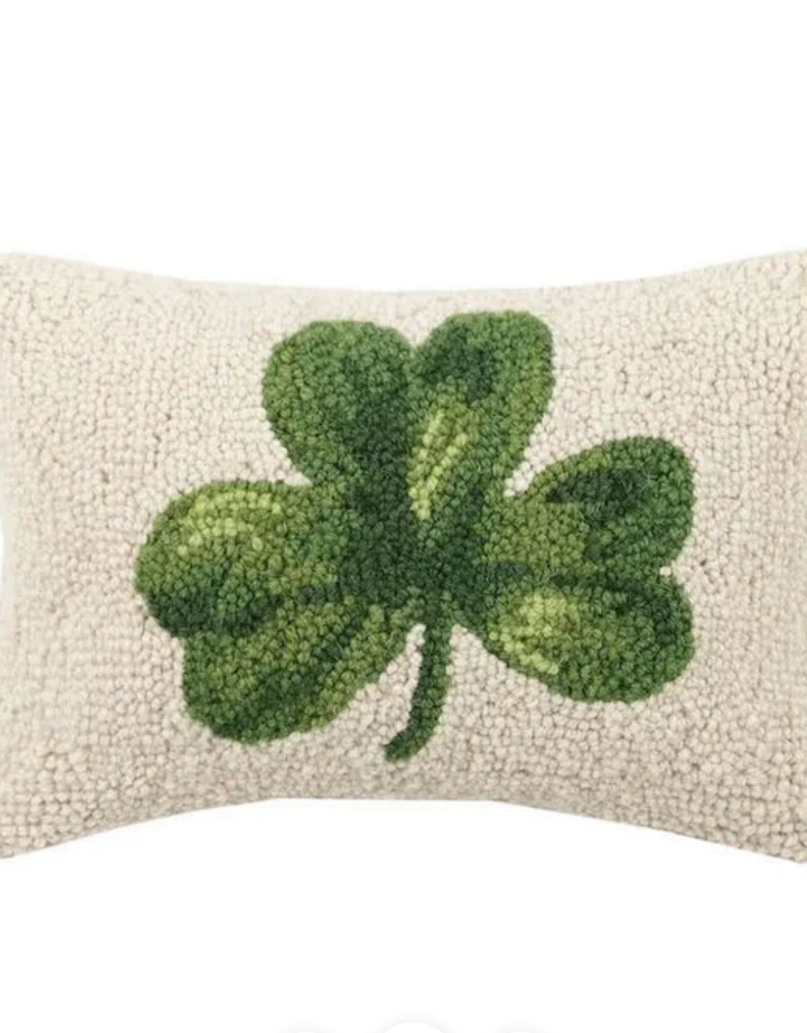 Chandler Four Corners Shamrock Hooked Pillow- Small