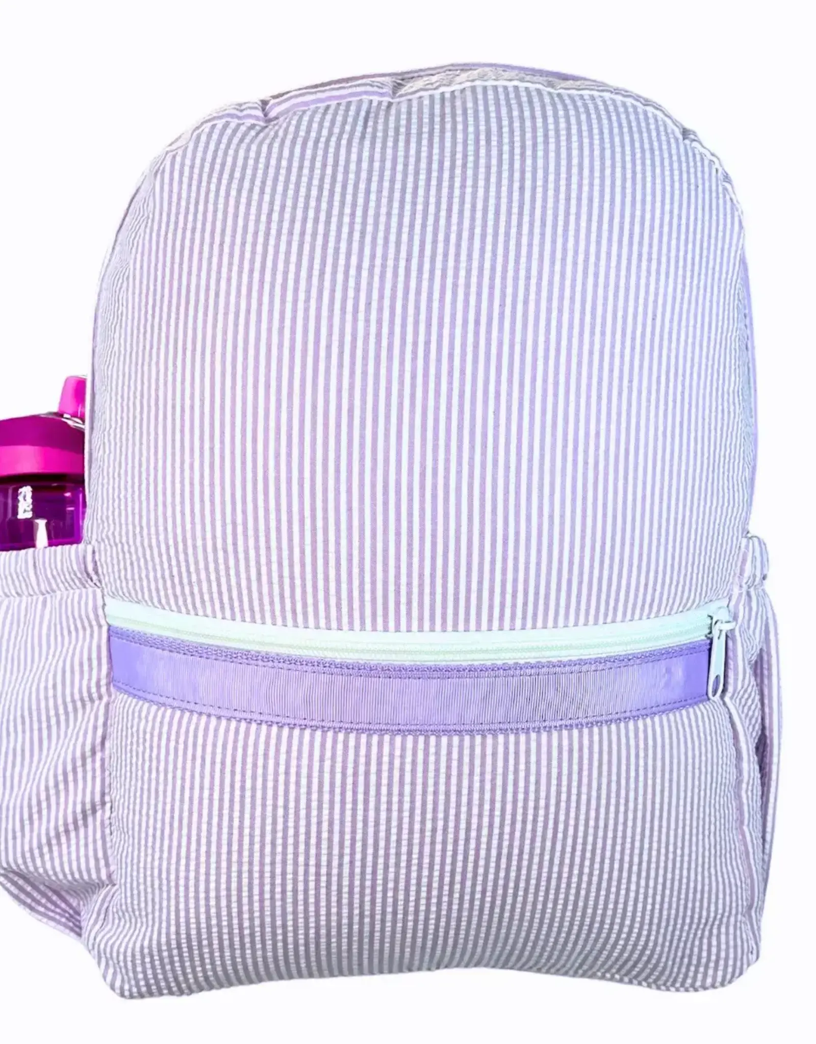 Mint Medium Backpack Lilac Seersucker