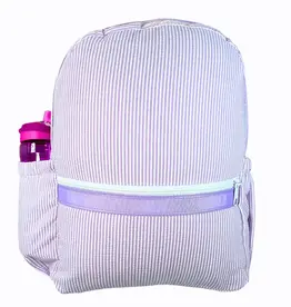 Mint Medium Backpack Lilac Seersucker