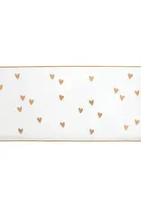 Santa Barbara Design Studio Ceramic Tray - Gold Foil Hearts