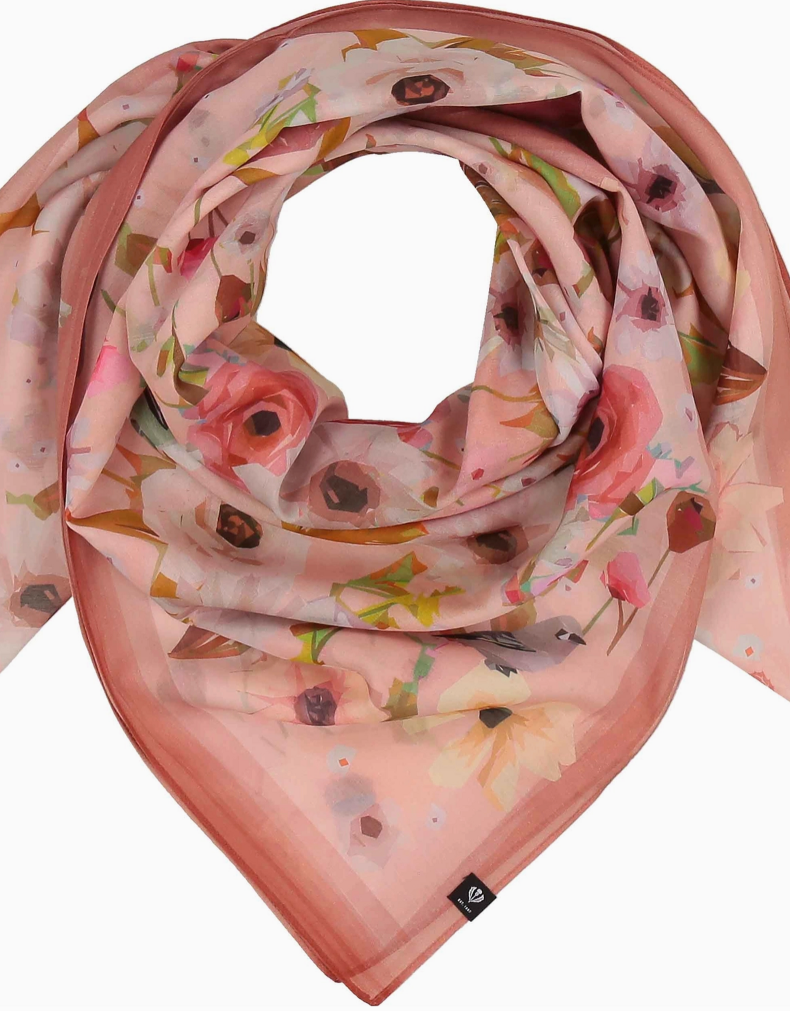 Fraas Floral Birds Cotton Silk Square | Blossom