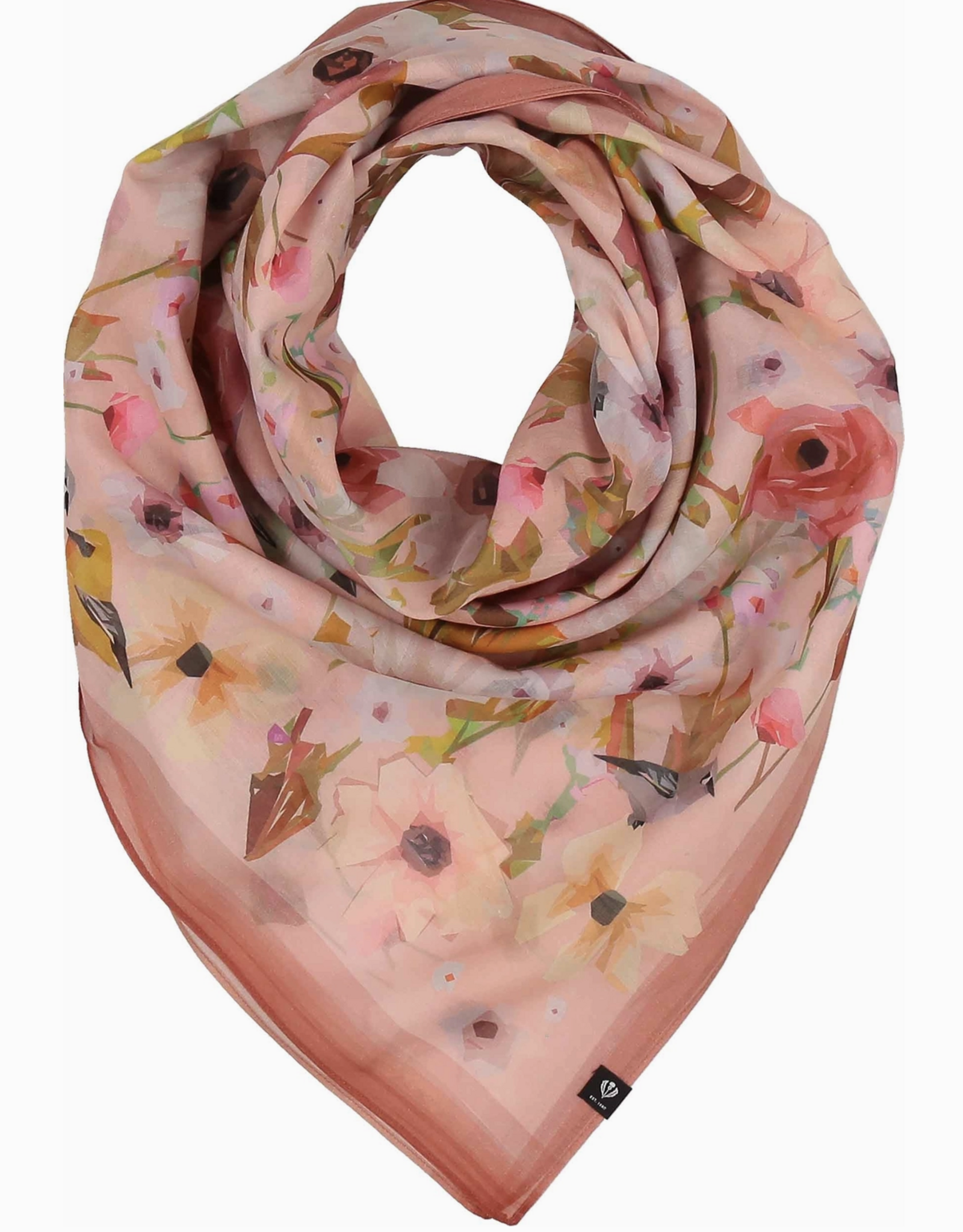 Fraas Floral Birds Cotton Silk Square | Blossom
