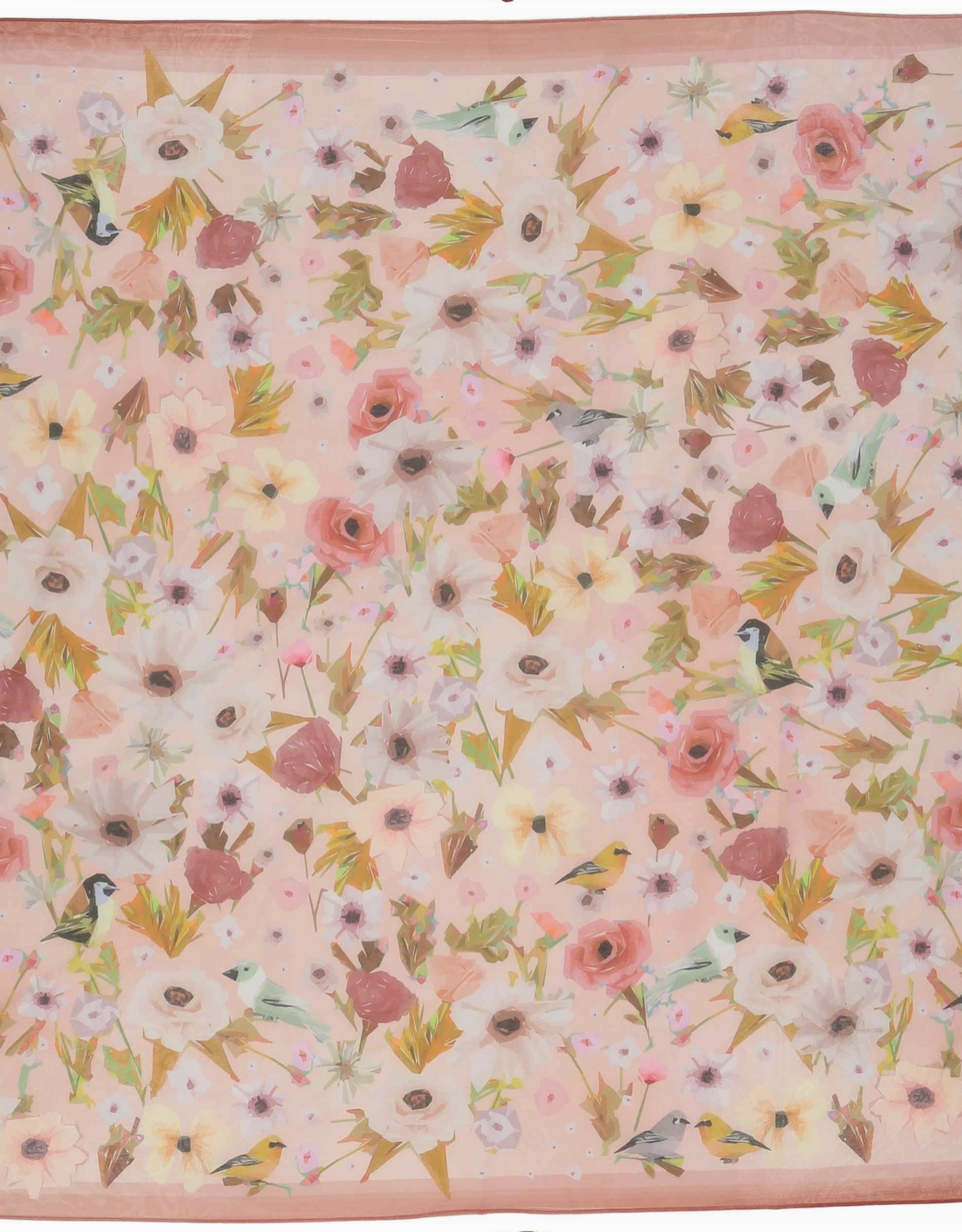 Fraas Floral Birds Cotton Silk Square | Blossom