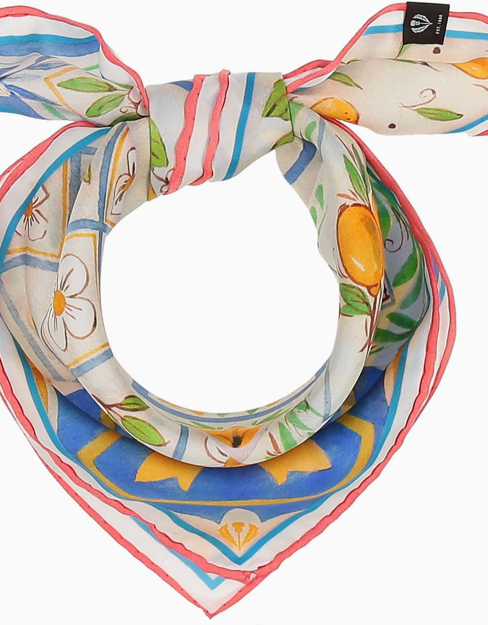 Fraas Freshly Squeezed Silk Neckie | True Blue