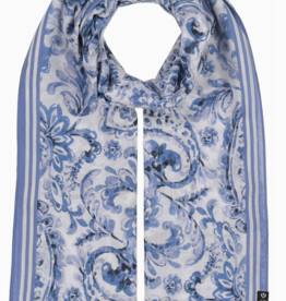 Fraas Paisley Maxi Cotton Wrap  True Blue