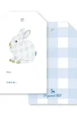 Gift Tag Porcelain Bunny Blue - Set of 8