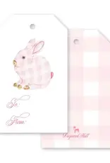 Gift Tag Porcelain Bunny Pink - Set of 8