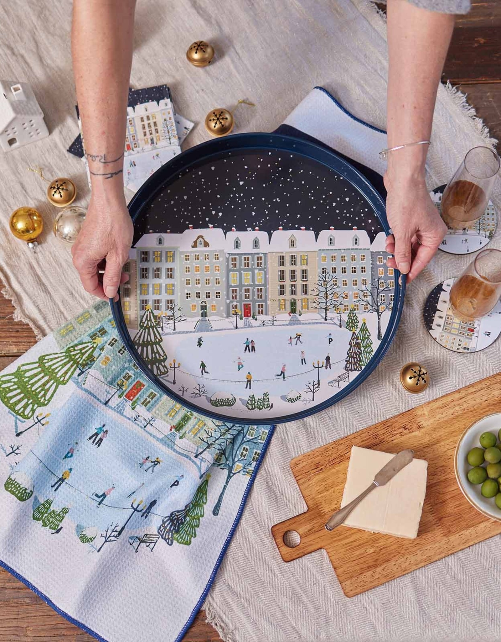 Rockflowerpaper Tray 15" Holiday in the Park