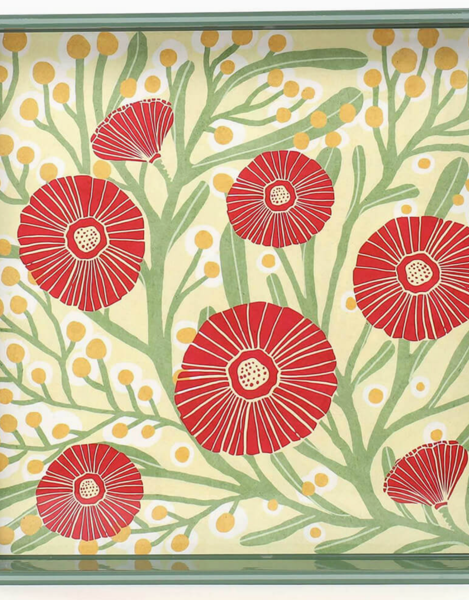 Rockflowerpaper Camellia Bouquet Square Lacquer Serving Tray |