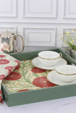 Rockflowerpaper Camellia Bouquet Square Lacquer Serving Tray |