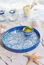 Rockflowerpaper Sea Life Round Lacquer Serving Tray