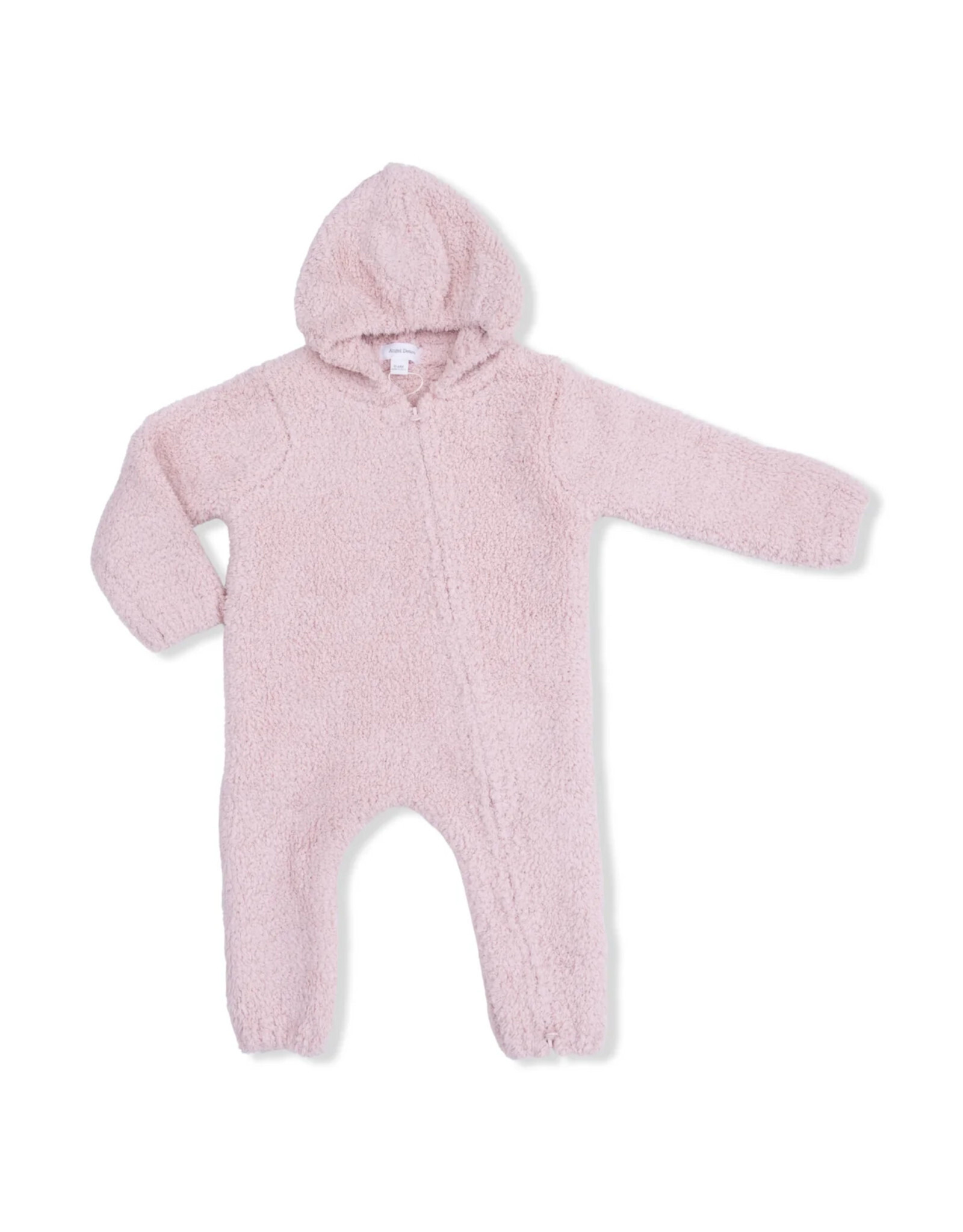 Angel Dear Chenille Pink Hooded Romper