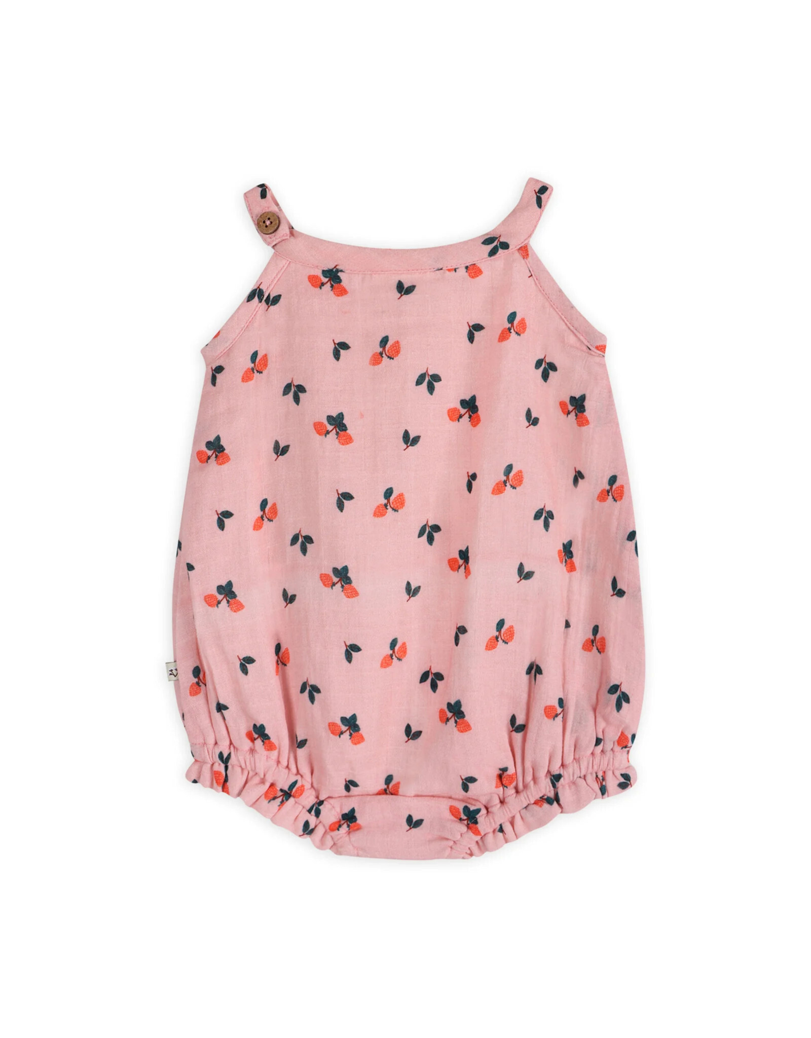Viverano Organics Strawberry Baby Romper + Headband (Organic Muslin)