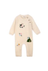 Viverano Organics Bird & Floral Embroidered Baby Knit Jumpsuit (Organic Cotton)