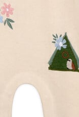 Viverano Organics Bird & Floral Embroidered Baby Knit Jumpsuit (Organic Cotton)