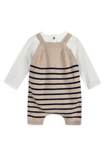 Viverano Organics Airplane Appliqué Knit Short Baby Romper (Organic Cotton)