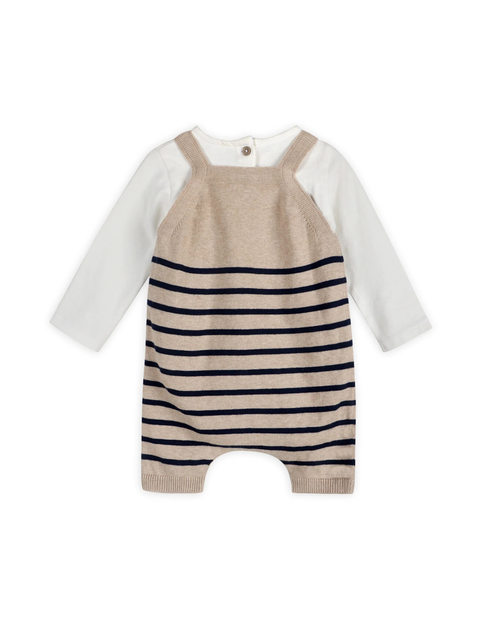 Viverano Organics Airplane Appliqué Knit Short Baby Romper (Organic Cotton)